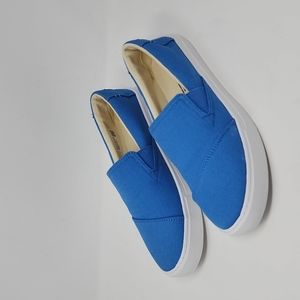 Toms Blue Alpargatas Slip On Sneakers Women's Size 9